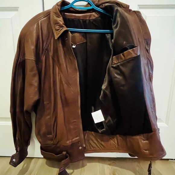 Brown Leather Jacket - Picture 4 of 8